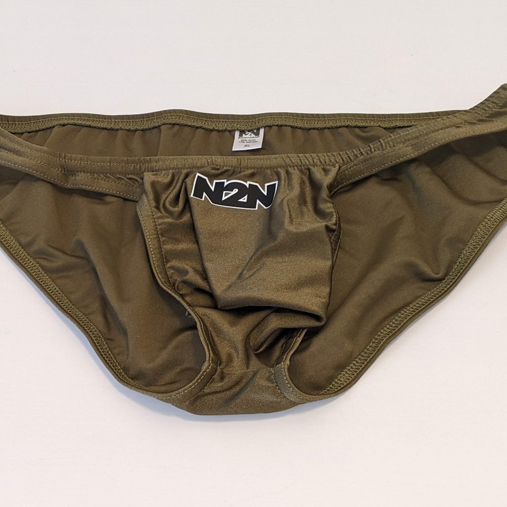N2N Bodywear SC40 Santa Cruz Mens Swim Bikini - Olive